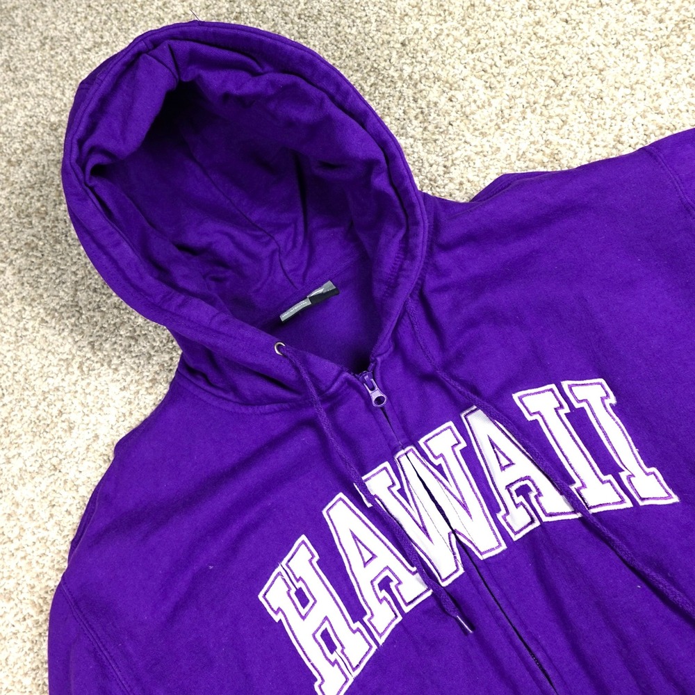 XNT Hawaii Full Zip Hoodie Purple Graphic Sweatshirt Women Large